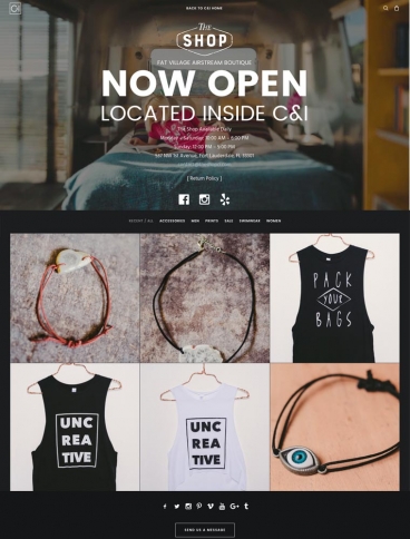 eCommerce website: C&I Studios Shop
