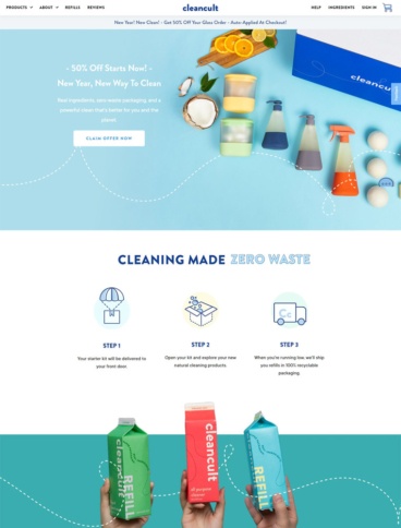 eCommerce website: Cleancult