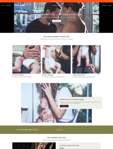 eCommerce website: Cleannest