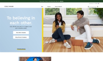 eCommerce website: Cole Haan