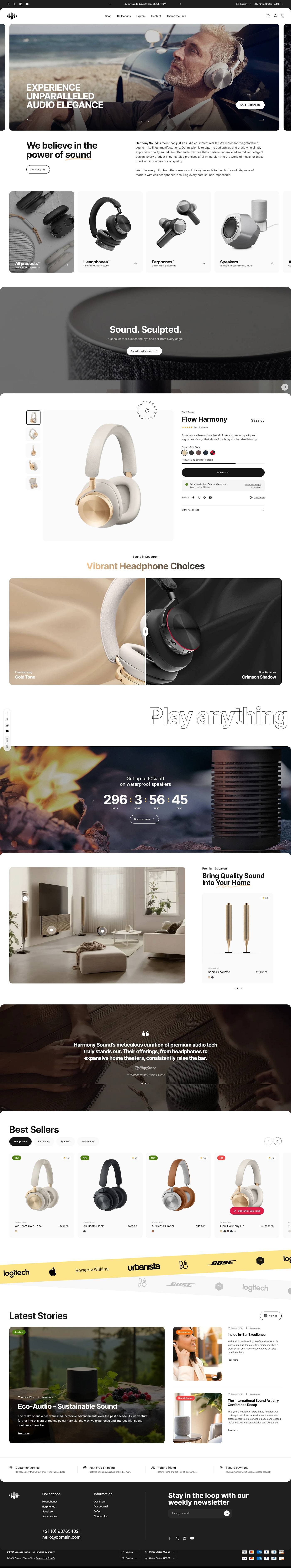 eCommerce website template: Concept