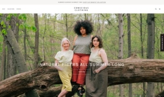 eCommerce website: Conscious Clothing