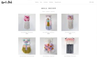 eCommerce website: Coral & Herb.