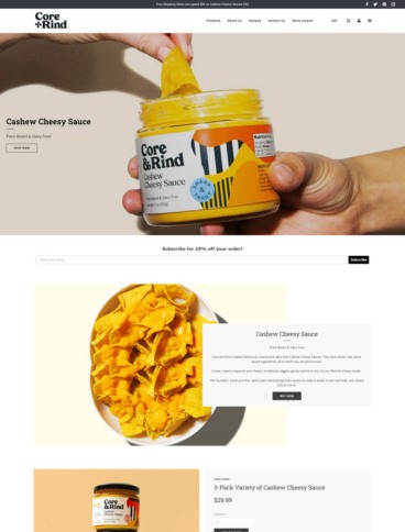 eCommerce website: Core and Rind