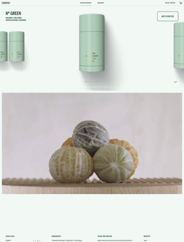 eCommerce website: Corpus Naturals