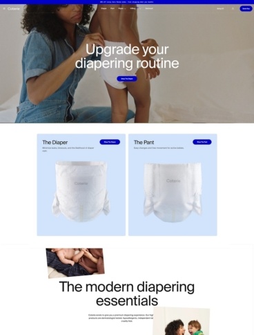 eCommerce website: Coterie