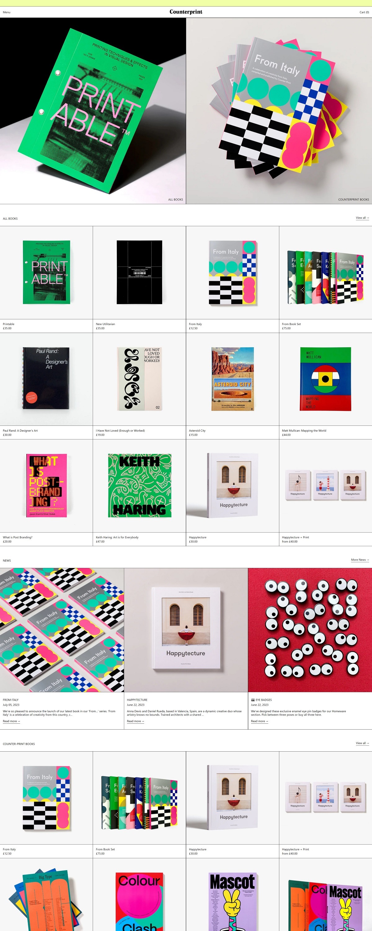 eCommerce website: Counterprint