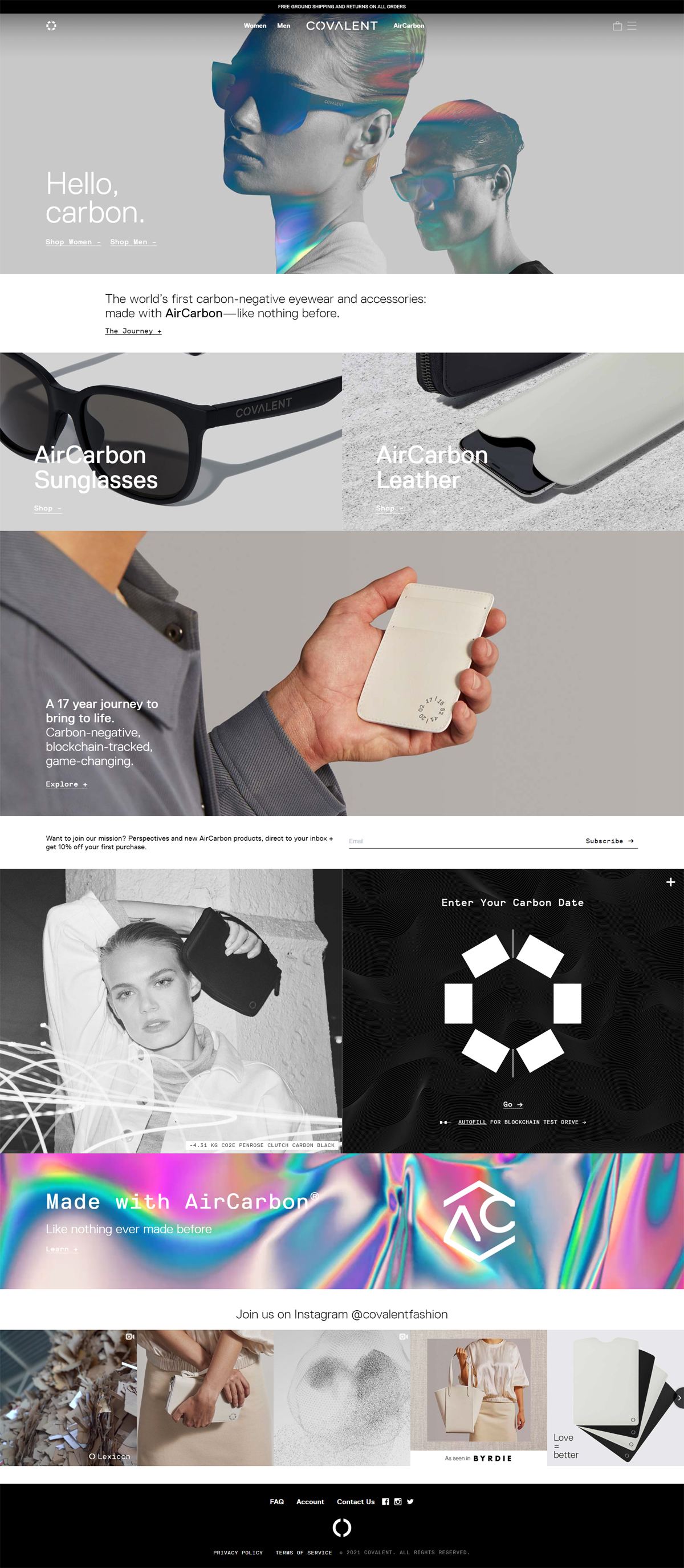 eCommerce website: Covalent