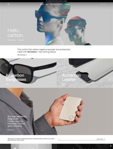 eCommerce website: Covalent