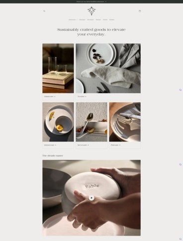 eCommerce website template: Craft