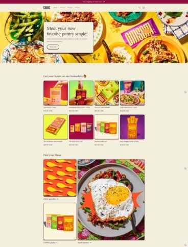 eCommerce website template: Crave