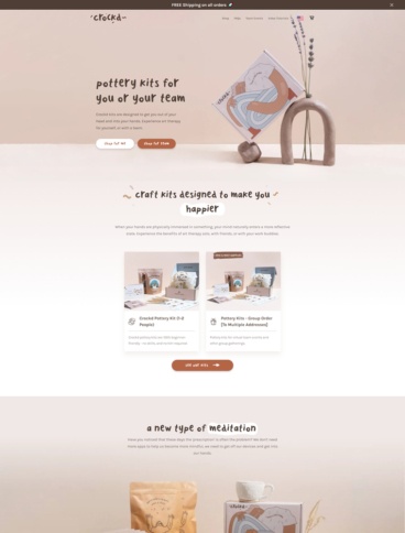 eCommerce website: Crockd