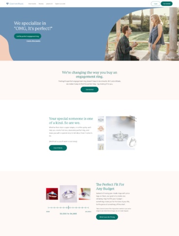 eCommerce website: Custom Made