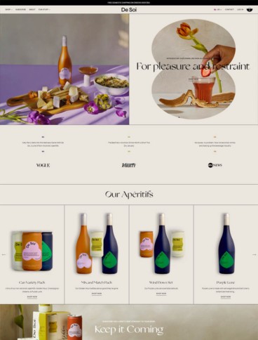 eCommerce website: De Soi