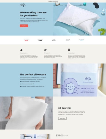 eCommerce website: Deja