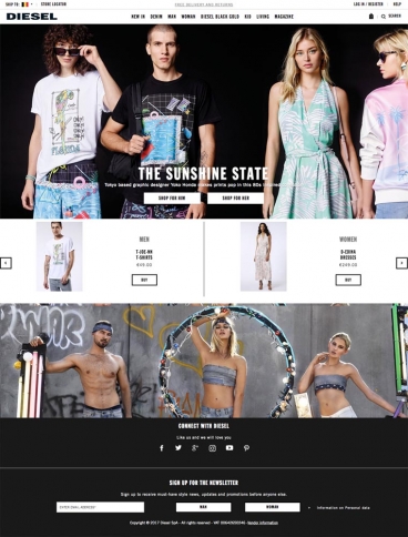 eCommerce website: Diesel