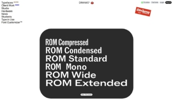eCommerce website: Dynamo Typefaces