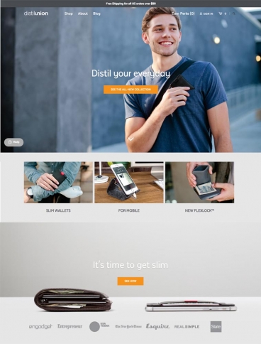 eCommerce website: Distil Union