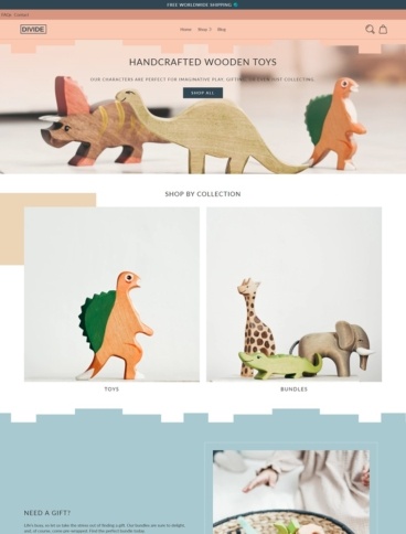 eCommerce website template: Divide Shopify Theme