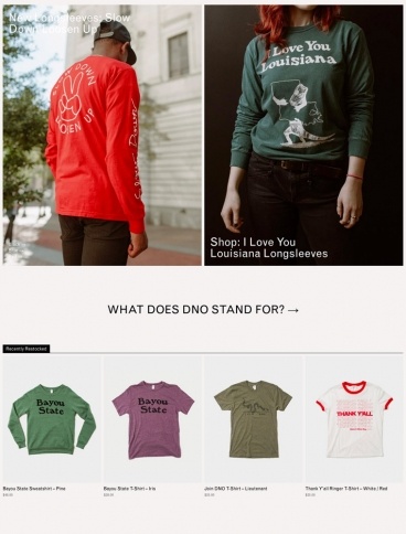 eCommerce website: DNO