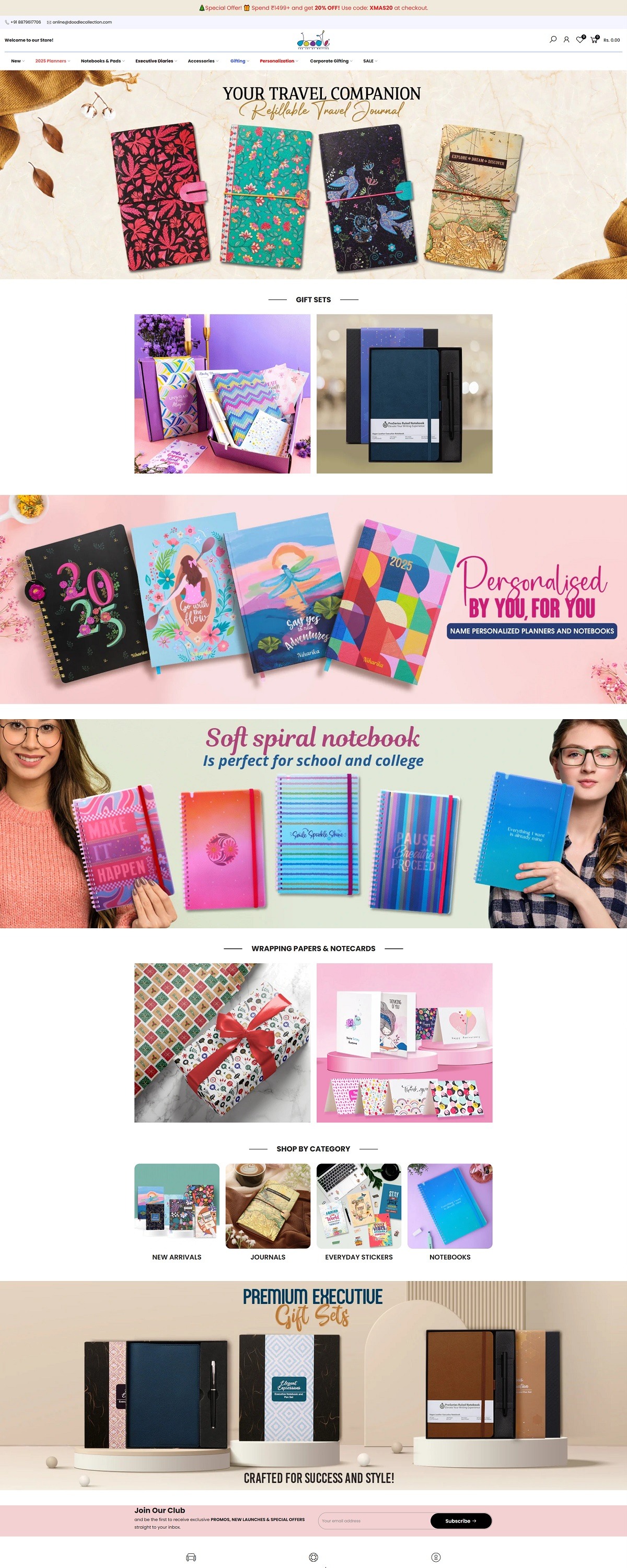 eCommerce website: Doodle collection