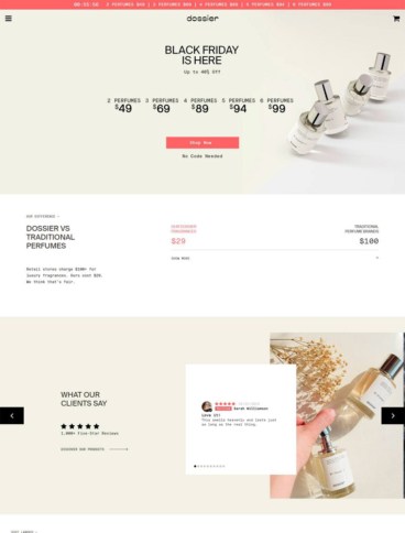 eCommerce website: Dossier