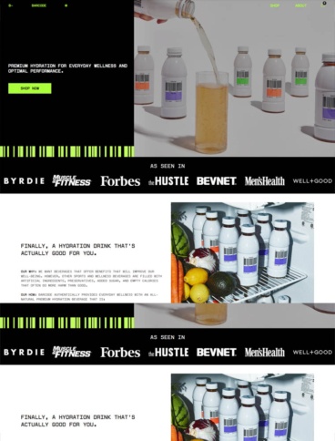 eCommerce website: Drink Barcode