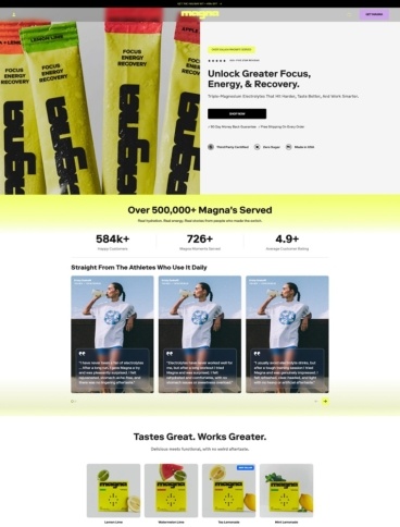eCommerce website: Drink Magna