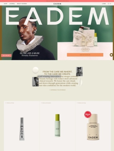 eCommerce website: EADEM