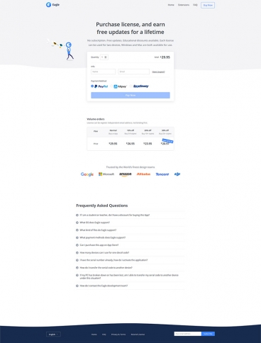 eCommerce website: Eagle