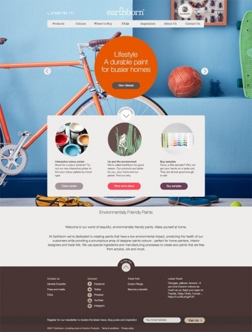 eCommerce website: Earthborn Paints