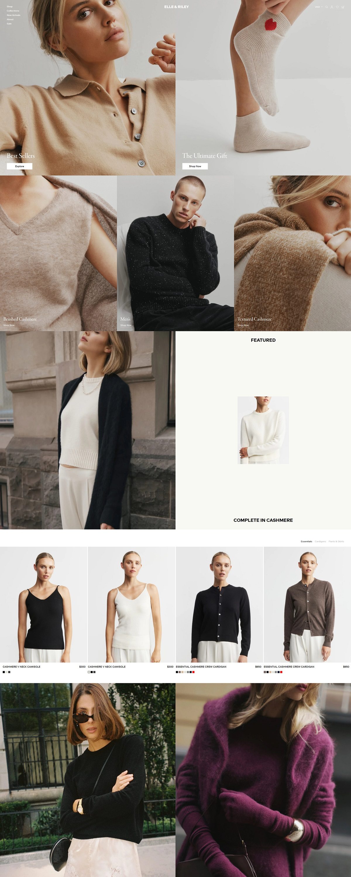 eCommerce website: Elle & Riley