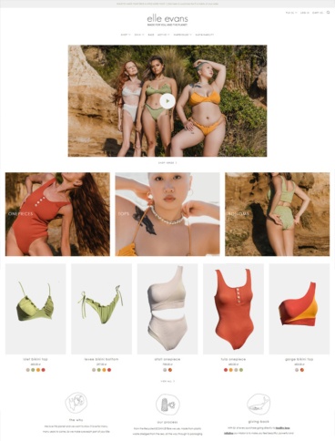 eCommerce website: Elle Evans