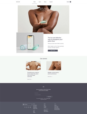 eCommerce website: Elvie