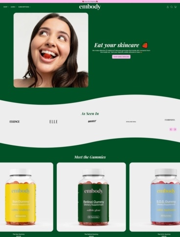 eCommerce website: Embody