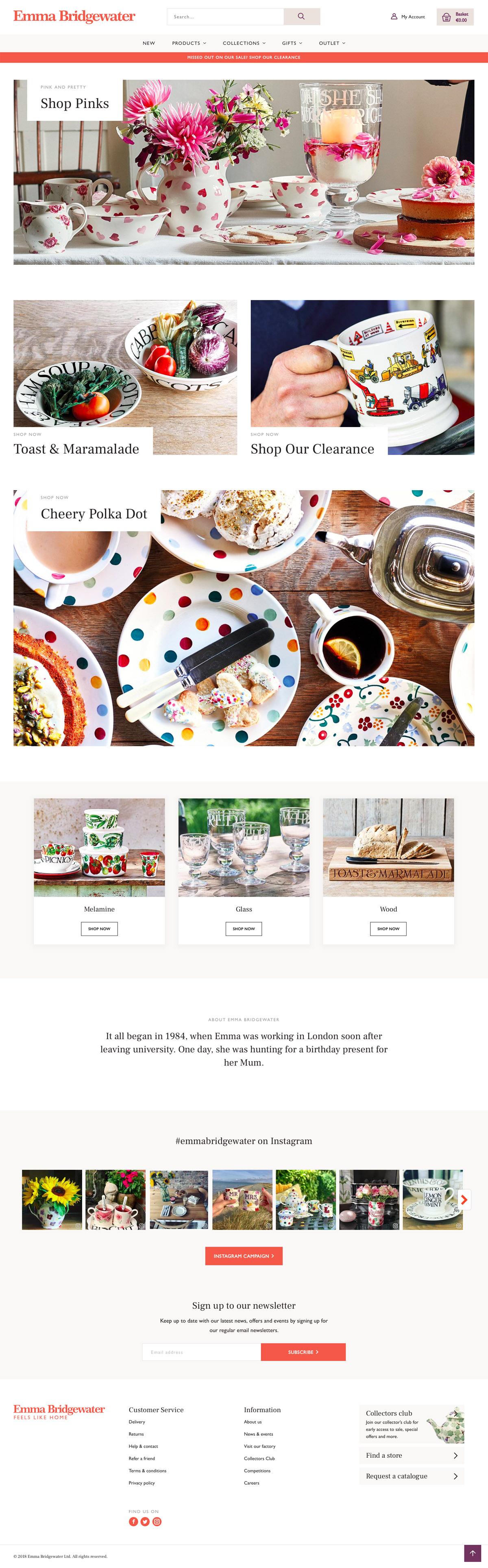 eCommerce website: Emma Bridgewater