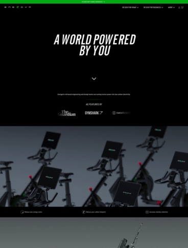 eCommerce website: Energym