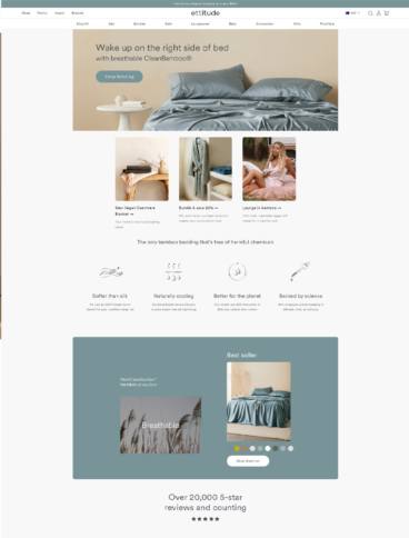 eCommerce website: Ettitude