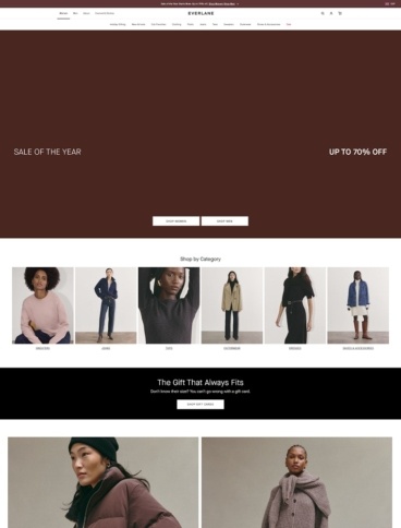 eCommerce website: Everlane