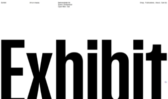 eCommerce website template: Exhibit