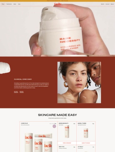 eCommerce website: Facile