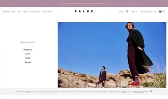 eCommerce website: Falke