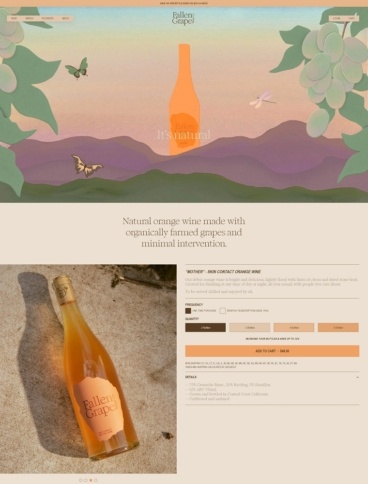 eCommerce website: Fallen Grape