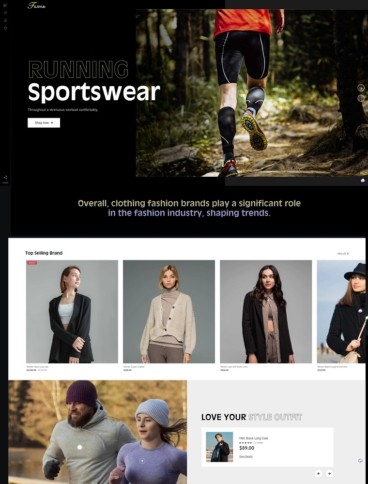 eCommerce website template: Fame