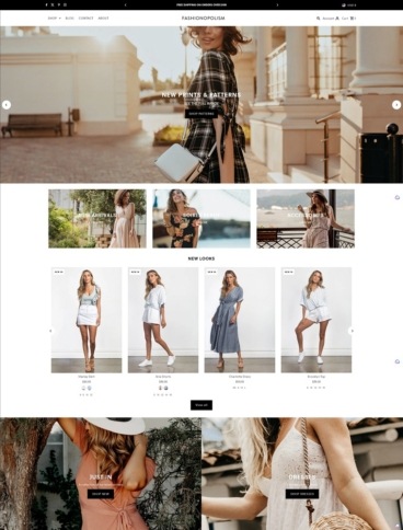 eCommerce website template: Fashionopolism
