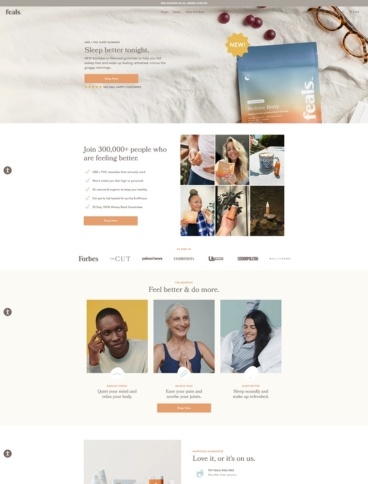 eCommerce website: Feals