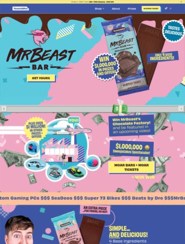 eCommerce website: Feastables