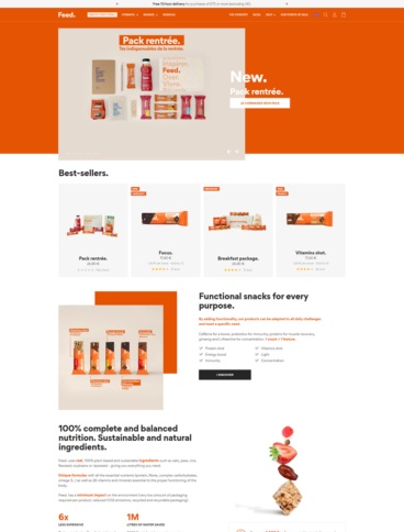 eCommerce website: Feed.