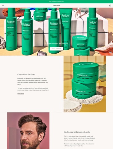 eCommerce website: Fellow Barber