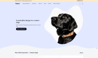 eCommerce website template: Fetch